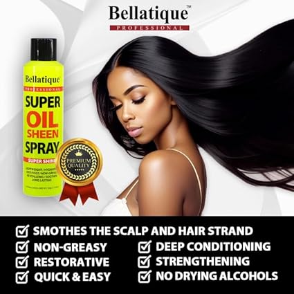 Bellatique Professional Super Oil Sheen Spray 5.2 oz - ANNS BEAUTY SUPPLY