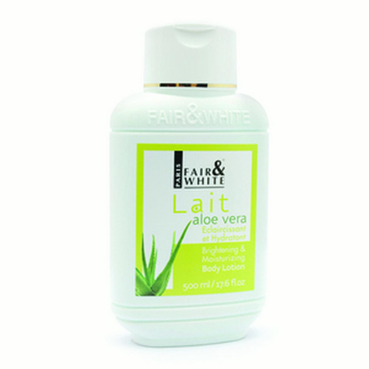Fair & White Lait Aloe Vera Brightening & Moisturizing Body Lotion 17.6 Oz - ANNS BEAUTY SUPPLY