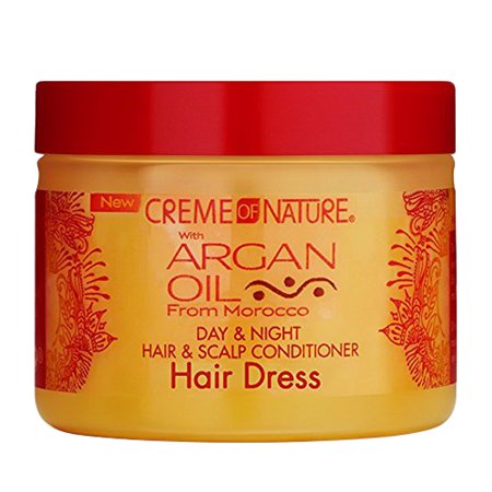 Creme of Nature Argan Oil Hair Dress Day and Night Hair and Scalp Conditioner 4.7 Oz