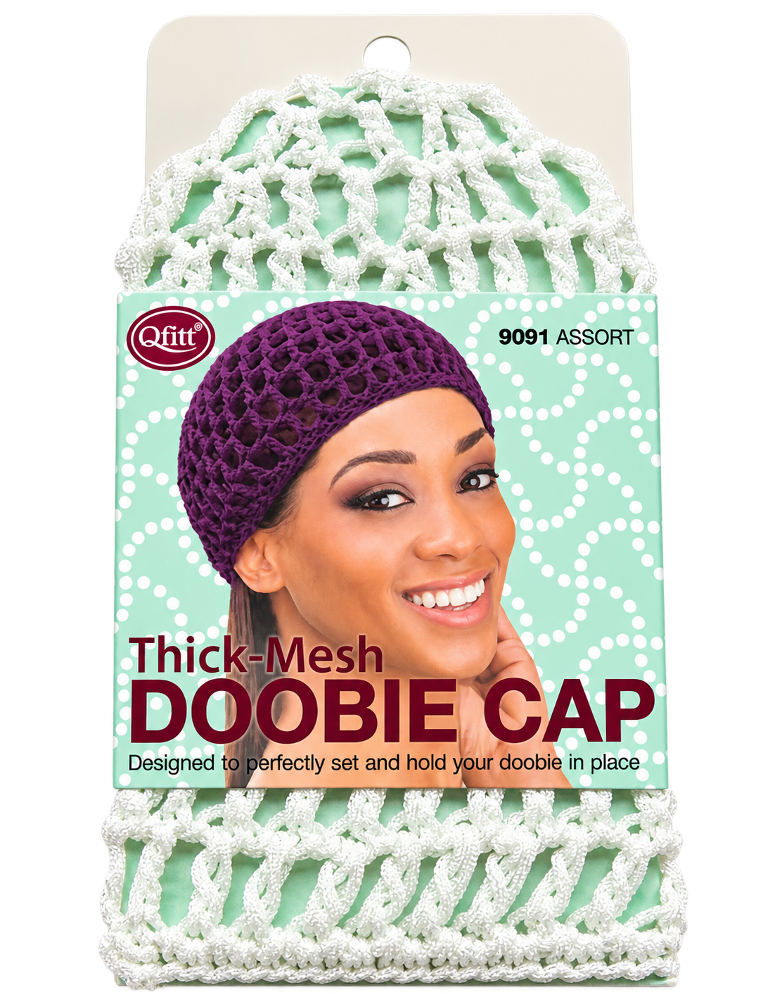 Qfitt Thick Mesh Doobie Cap – Hair Wrap & Setting Net (9091)