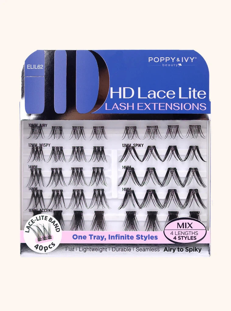 Poppy & Ivy HD Lace Lite Lash Extensions Mix 40PCS – ELIL62