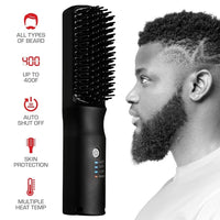 RED by Kiss Premium Beard Straightener Styling Comb