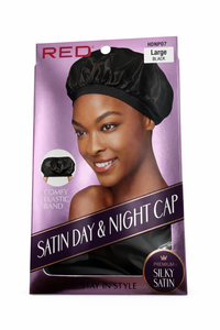 RED by KISS Satin Day & Night Cap in Large Black HDNP07 - ANNS BEAUTY SUPPLY