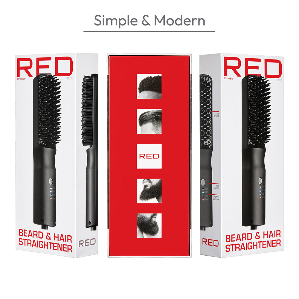 Red by Kiss Beard & Hair Straightner HC16 - ANNS BEAUTY SUPPLY