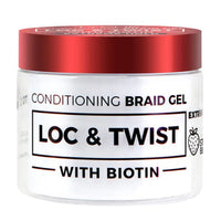 TruEDGE Conditioning Braid Gel Loc & Twist with Biotin Strawberry 10 Oz.