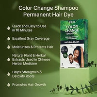 RED Color Change Shampoo Permanent Hair Color (Natural Black) - ANNS BEAUTY SUPPLY