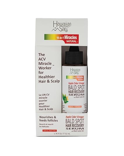 Hawaiian Silky 14-in-1 Miracle Natural Apple Cider Vinegar Bald Spot Hair Growing Serum 2 fl. oz. - ANNS BEAUTY SUPPLY