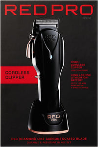 Red Pro Cordless Clipper DLC Blade USB C Charging PCL02 - ANNS BEAUTY SUPPLY