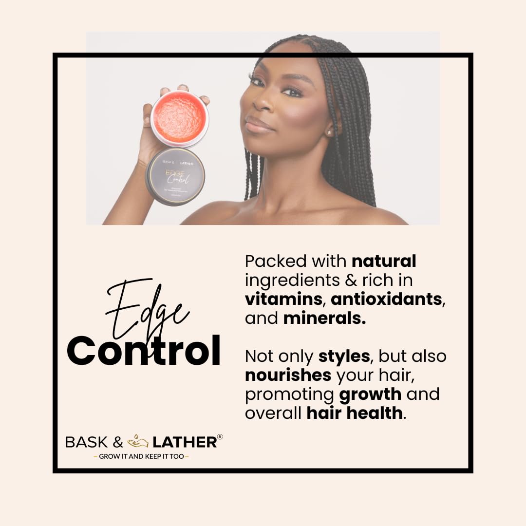 Bask & Lather Edge Control Strong Hold 150 mL / 5.3 Oz. - ANNS BEAUTY SUPPLY