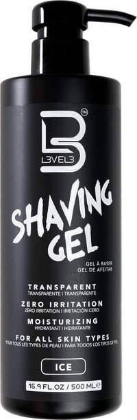 L3VEL3 Shaving Gel – Ice (16.9 fl. oz. / 500 mL)