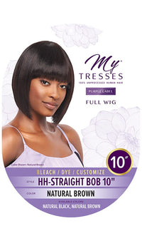 MyTresses Purple Label 100% Human Hair Full Wig HH-Straight Bob 10