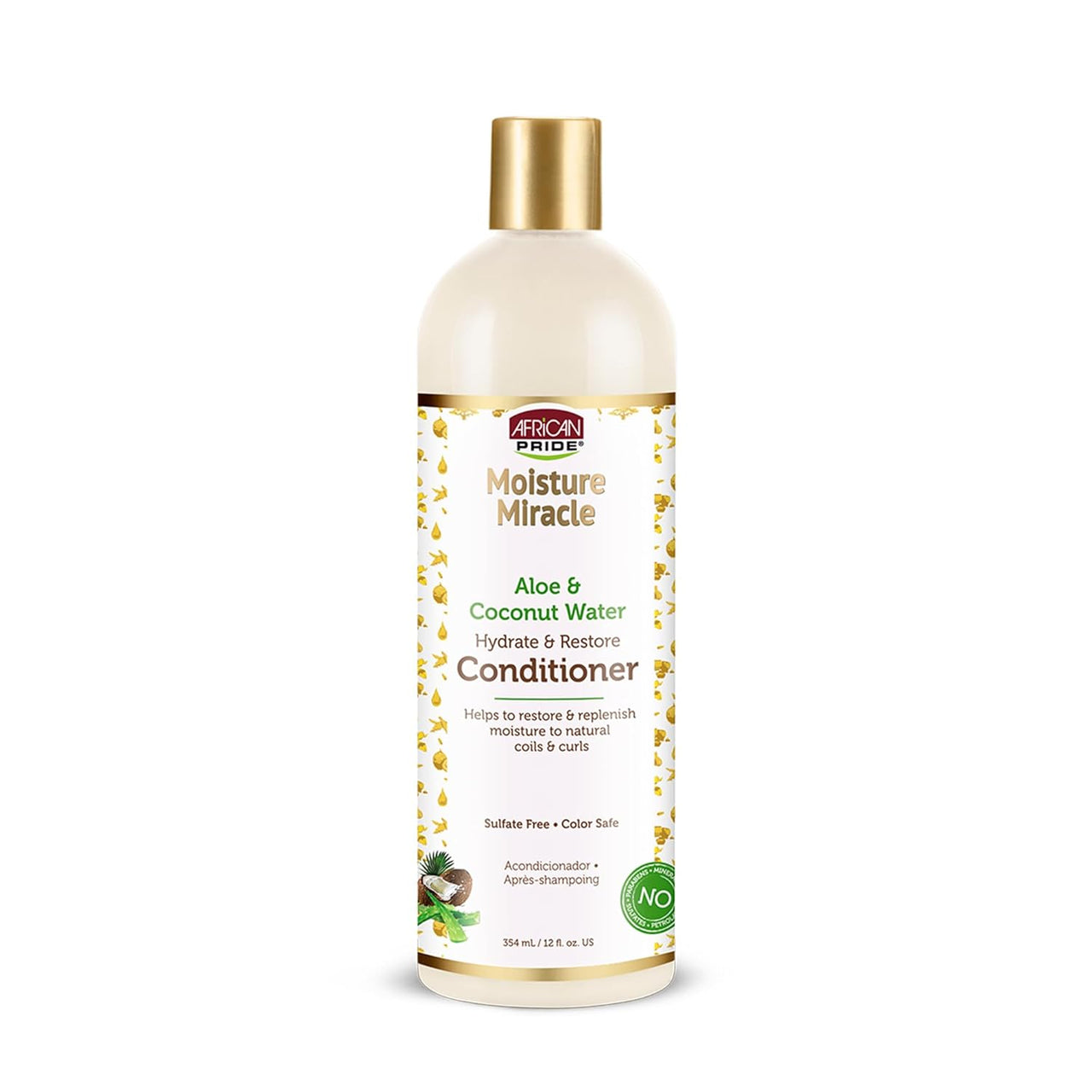 African Pride Moisture Miracle Aloe & Coconut Water Hydrate & Restore Conditioner 12 Fl. Oz. (354 mL)