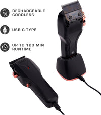 Red Pro Cordless Clipper DLC Blade USB C Charging PCL02 - ANNS BEAUTY SUPPLY