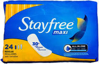 Stayfree Maxi Pads - Regular Absorbency (24 Count) - ANNS BEAUTY SUPPLY