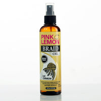 Pink Lemon Braid Oil – Hydration Boost for Braids, Twists, Locs & Cornrows (8 fl. oz. / 237ml)