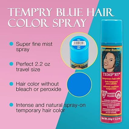 Jerome Russell Temp'ry Temporary Hair Color Spray 65 g / Net Wt. 2.2 oz - ANNS BEAUTY SUPPLY