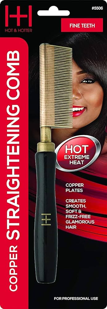 Hot & Hotter Copper Straightening Comb Fine Teeth #5506