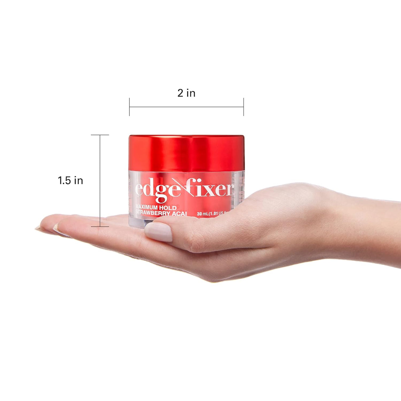 RED by Kiss Edge Fixer 24 Hour Max Hold Red Apple 30 mL (1.01 US fl. oz.)