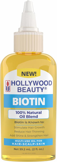 Hollywood Beauty Biotin 100% Natural Oil Blend 2 Oz - ANNS BEAUTY SUPPLY