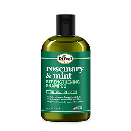 Difeel Rosemary & Mint Strengthening Shampoo – Infused with Biotin (12 oz)