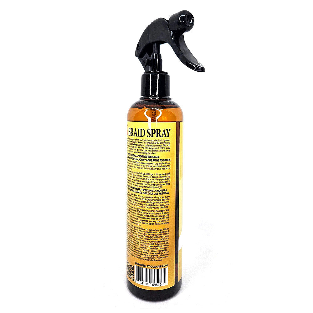 Pink Lemon Braid Spray – Refreshing & Moisturizing for Braids, Twists, Locs & Cornrows (10 fl. oz. / 296ml)