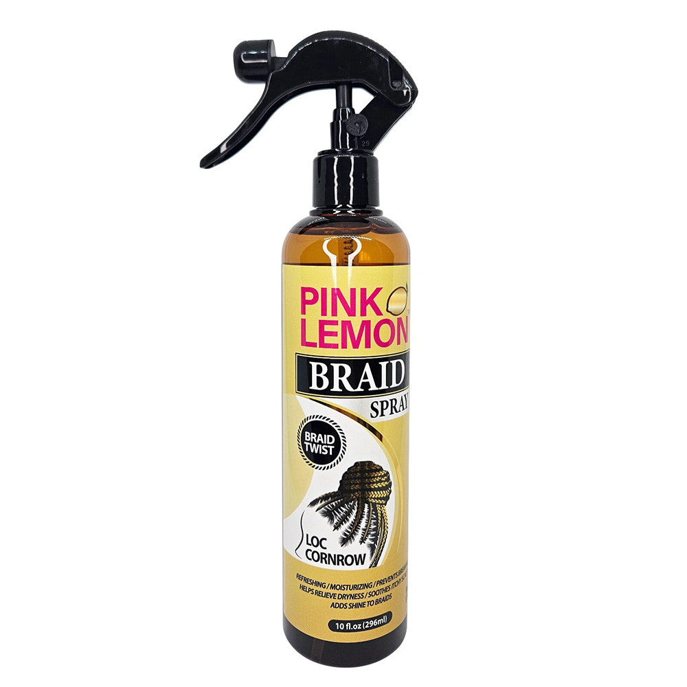 Pink Lemon Braid Spray – Refreshing & Moisturizing for Braids, Twists, Locs & Cornrows (10 fl. oz. / 296ml)