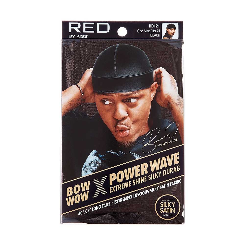 RED by Kiss Bow Wow Extreme Shine Silky Durag – Black HD121 - ANNS BEAUTY SUPPLY