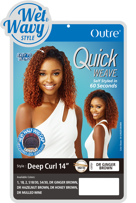 Outre Quick Weave Half Wig Deep Curl 14" QSWDC14 - ANNS BEAUTY SUPPLY