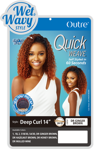 Outre Quick Weave Half Wig Deep Curl 14