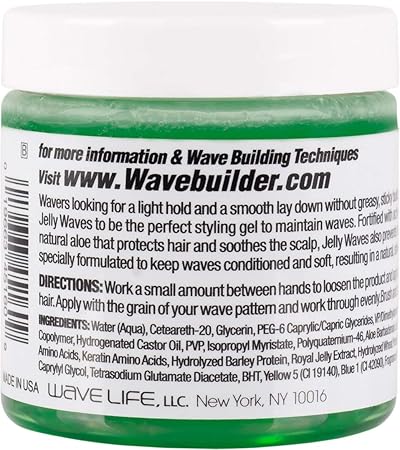 WaveBuilder Jelly Waves Aloe Soft Hold Pomade 4oz - ANNS BEAUTY SUPPLY