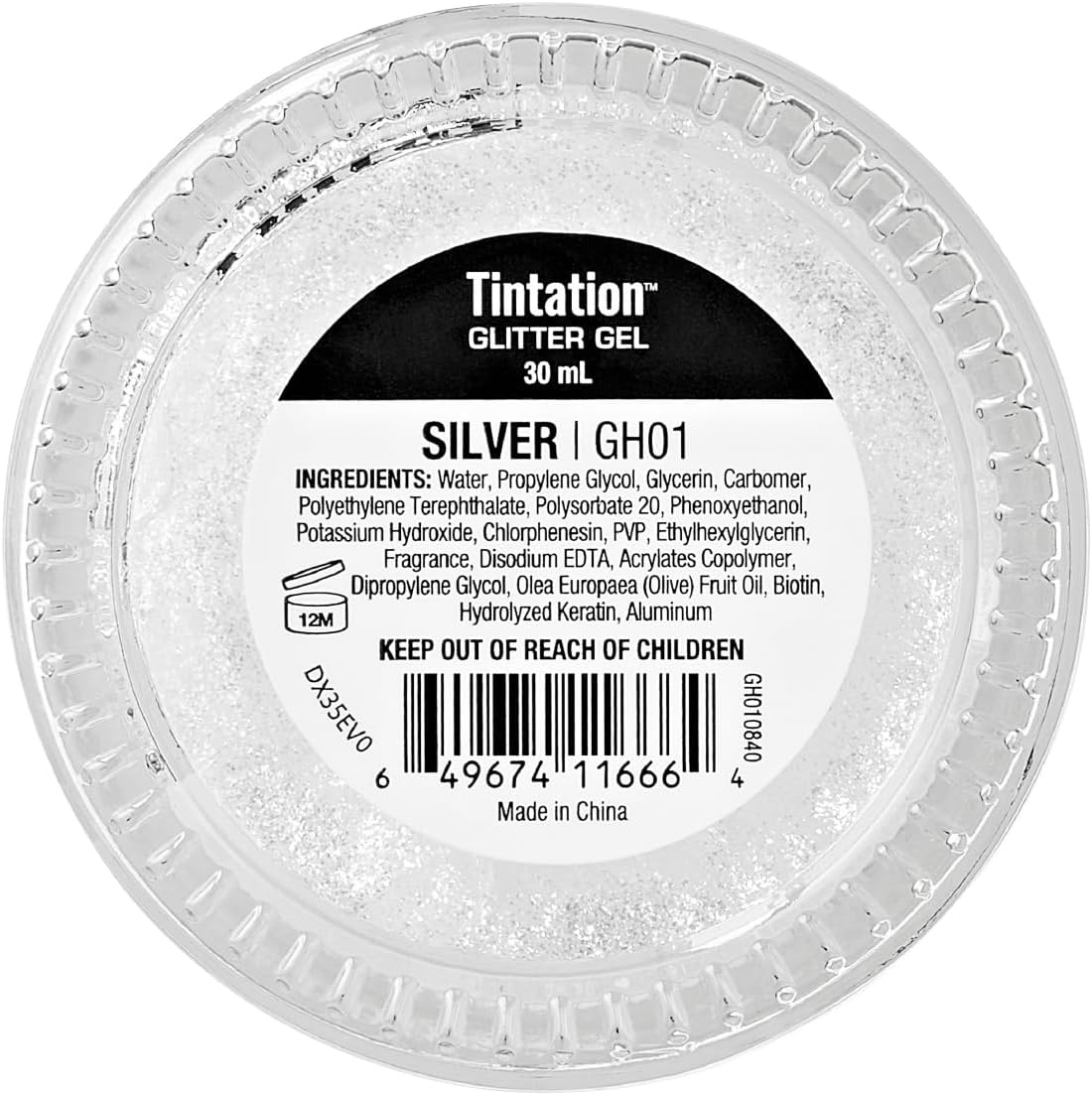 Kiss Tintation Glitter Gel Silver 1.01 oz. - ANNS BEAUTY SUPPLY