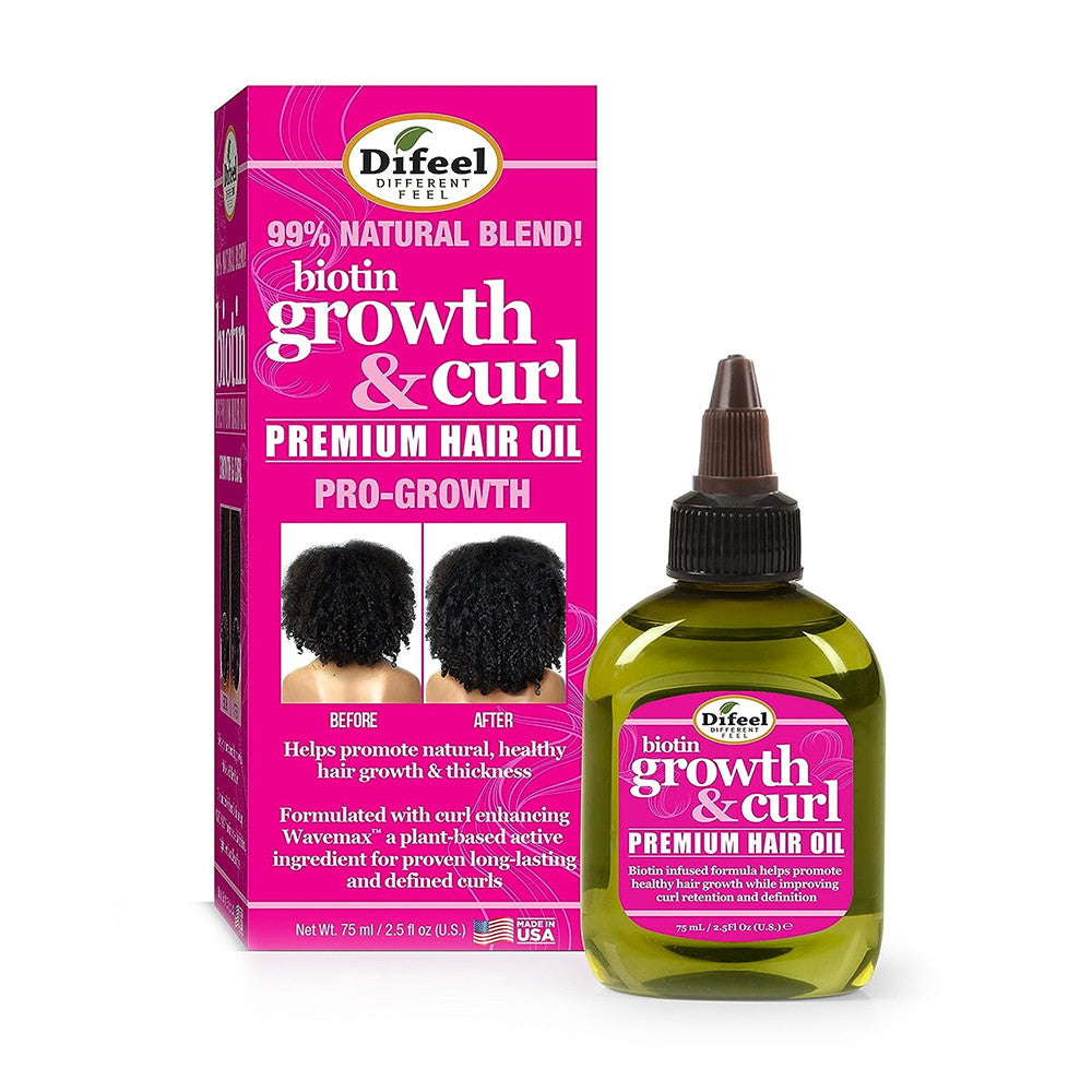 Difeel Biotin Growth and Curl Premium Hair Oil Pro Growth 2.5 oz - ANNS BEAUTY SUPPLY