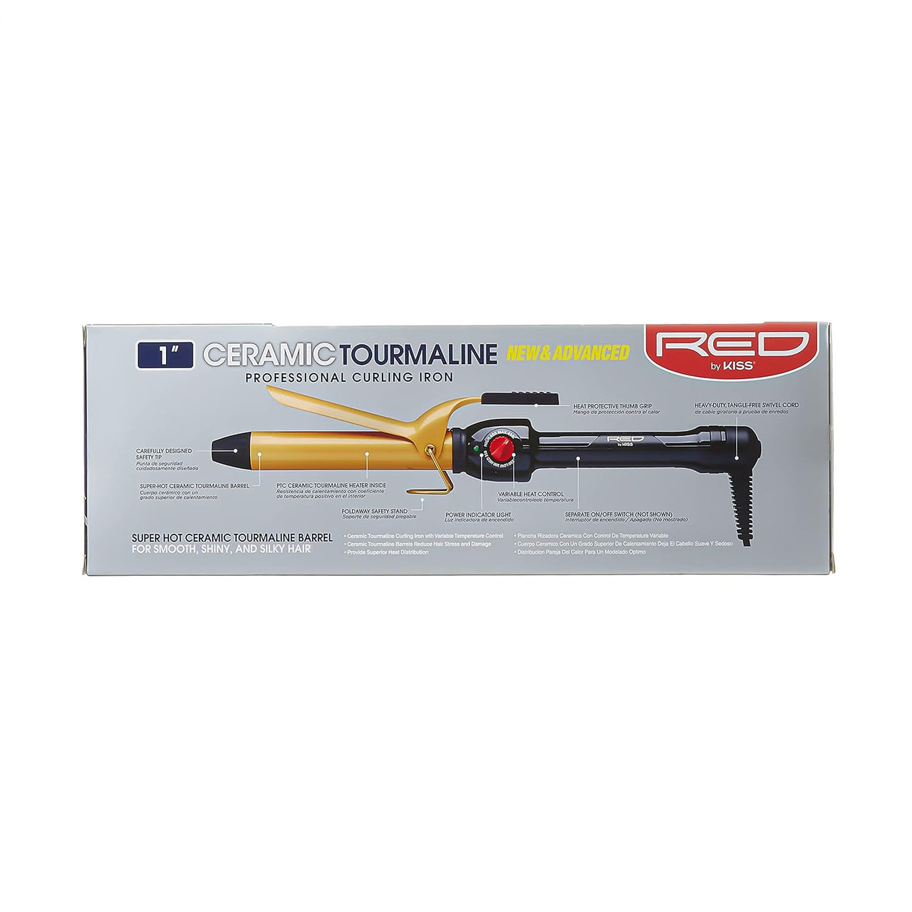 RED by Kiss Ceramic Tourmaline Professional Curling Iron - 1"