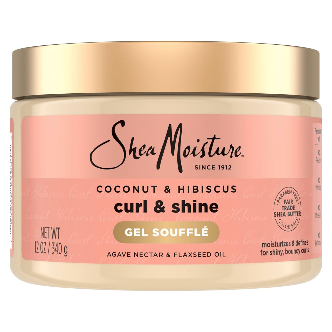 SheaMoisture Coconut & Hibiscus Curl & Shine Gel Soufflé 12 oz. / 340 g - ANNS BEAUTY SUPPLY