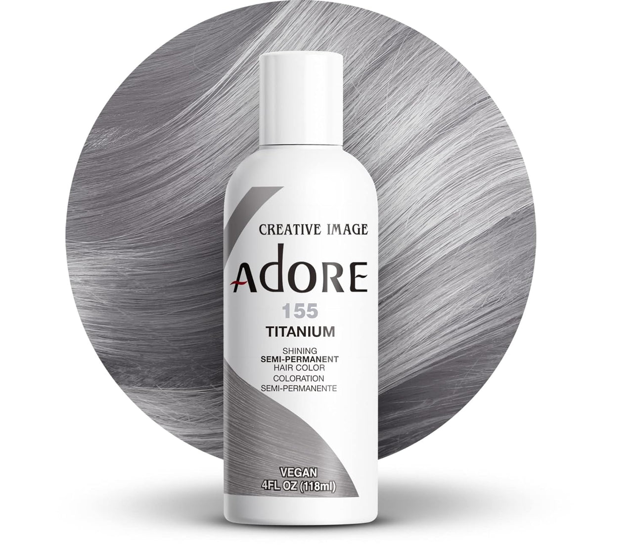 Adore Shining Semi-Permanent Hair Color 155 Titanium 4 fl. oz. - ANNS BEAUTY SUPPLY