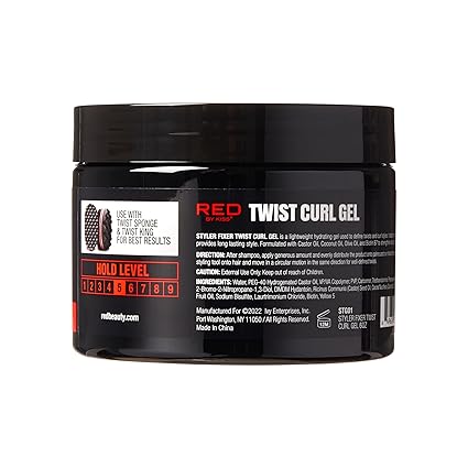 Red by Kiss Styler Fixer Twist Curl Gel (Soft Hold) 6oz - ANNS BEAUTY SUPPLY