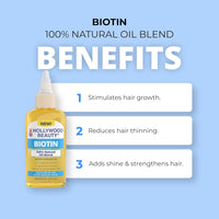 Hollywood Beauty Biotin 100% Natural Oil Blend 2 Oz - ANNS BEAUTY SUPPLY