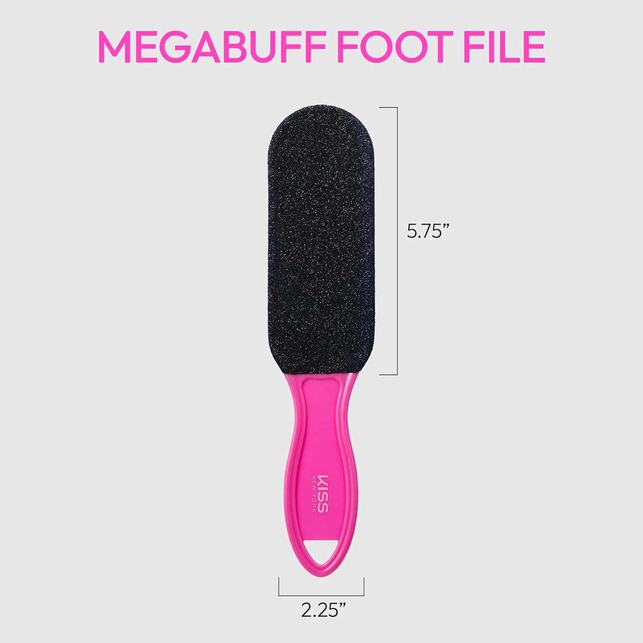 KISS New York MegaBuff Foot File Double Sided Callus Remover FF25 - ANNS BEAUTY SUPPLY