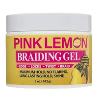 Pink Lemon Braiding Gel Maximum Hold No Flaking 5oz - ANNS BEAUTY SUPPLY