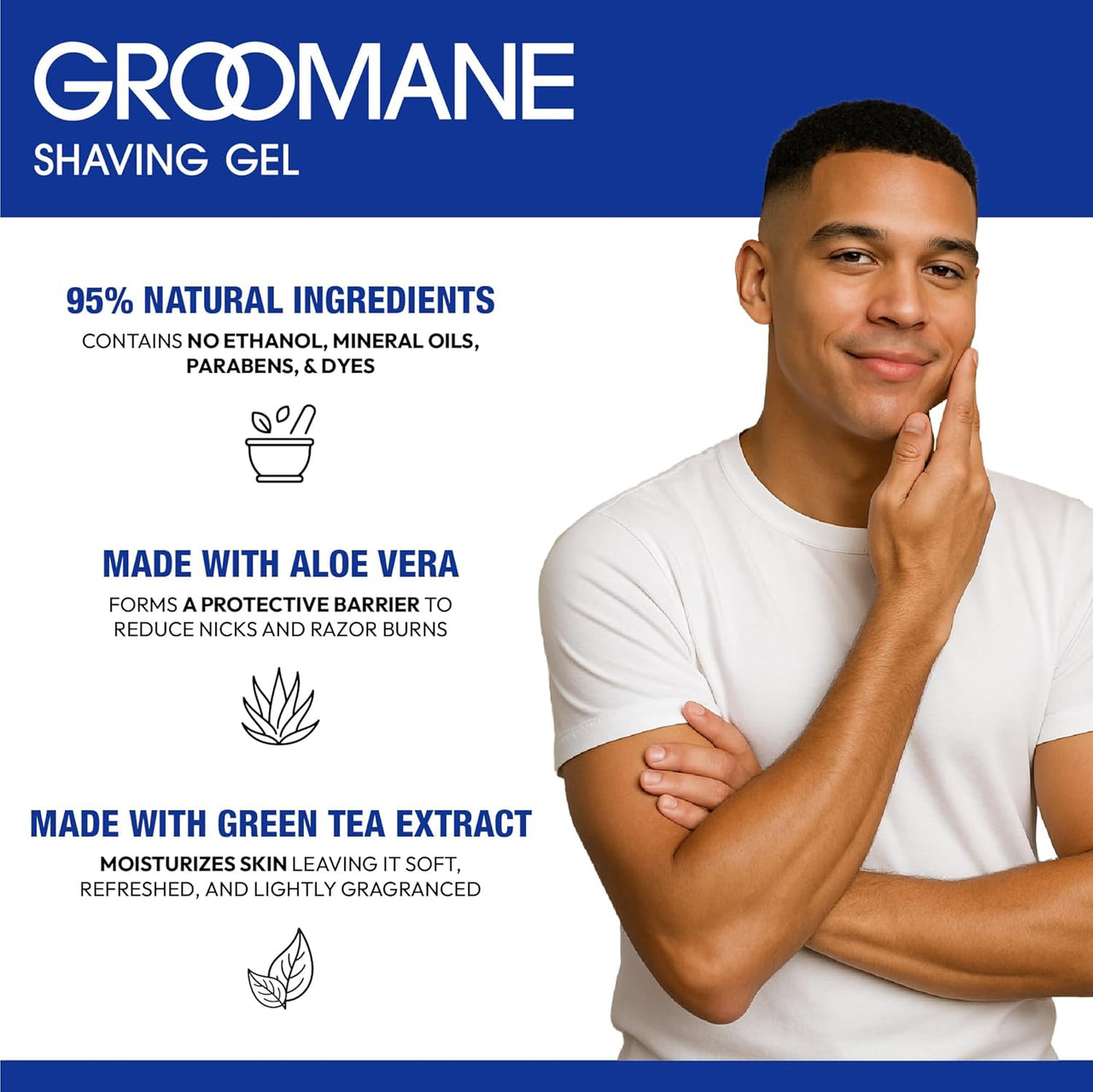 Red Pro Groomane Barber Grade Shaving Gel Sensitive 16.9 fl. oz. - ANNS BEAUTY SUPPLY