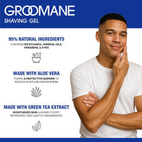 Red Pro Groomane Barber Grade Shaving Gel Sensitive 16.9 fl. oz. - ANNS BEAUTY SUPPLY