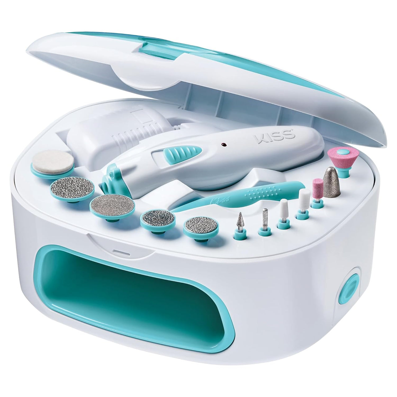 KISS Electric Nail Drill & Dryer Kit – 12 Attachments, Rechargeable 2464N - ANNS BEAUTY SUPPLY