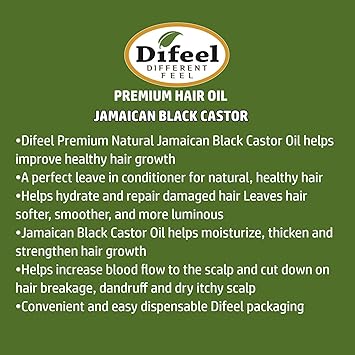 Difeel Jamaican Black Castor Premium Hair Oil 2.5oz - ANNS BEAUTY SUPPLY