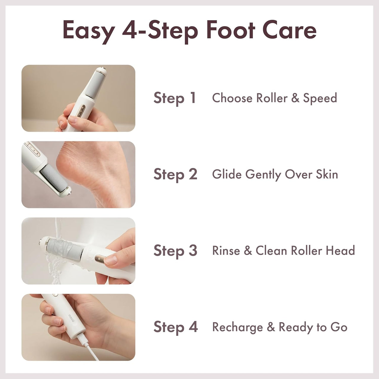 mavié Electric Foot File (Salon-Soft Feet at Home)