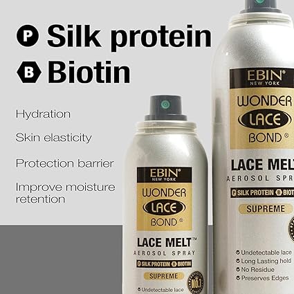 EBIN New York Wonder Lace Bond Lace Melt Spray 4.06 fl. oz. - ANNS BEAUTY SUPPLY