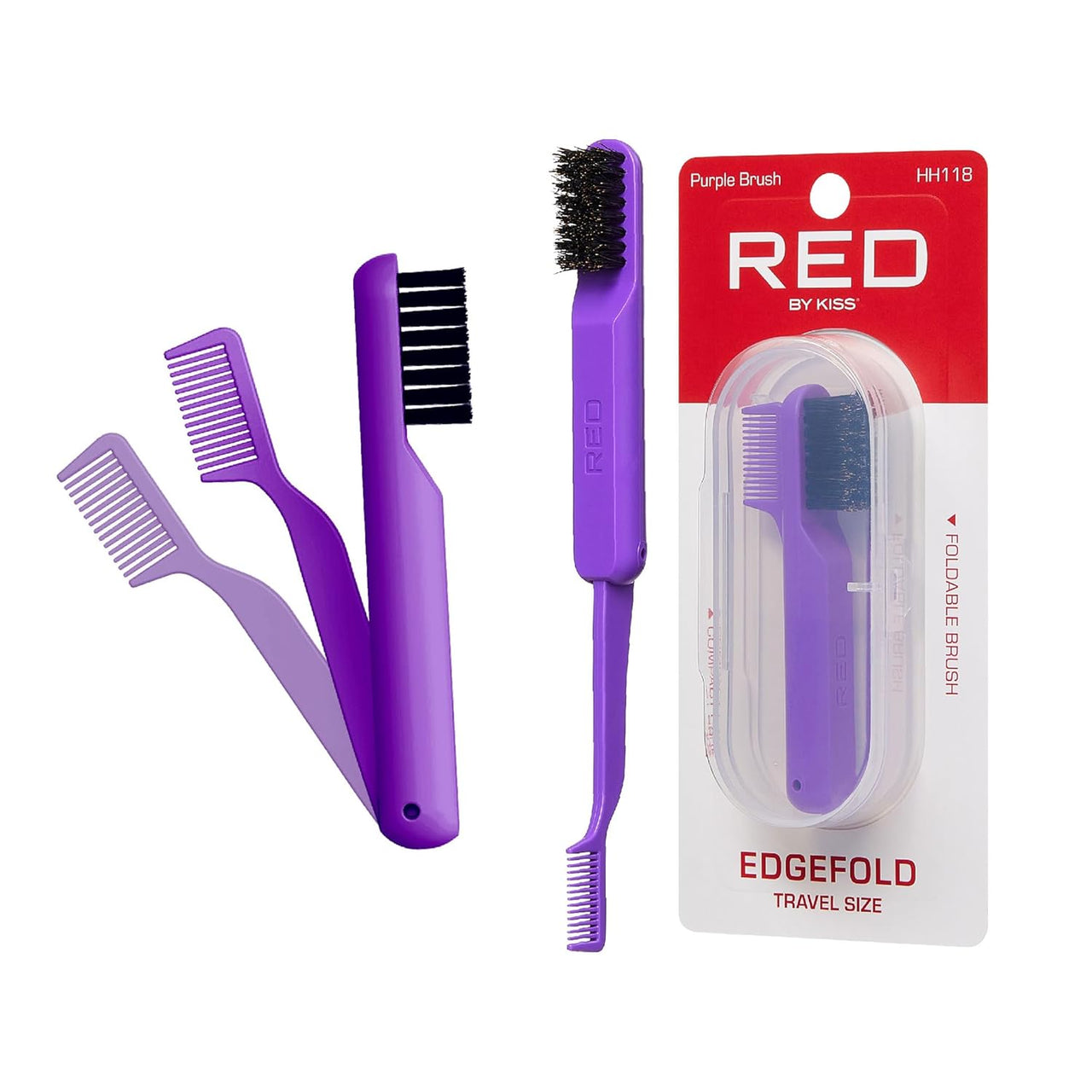 RED by KISS Edgefold Foldable Brush – Travel Size (HH118)