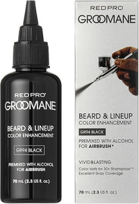 Red Pro Groomane Beard & Lineup Color Enhancement – GR94 Black (70 mL / 2.3 US fl. oz.) - ANNS BEAUTY SUPPLY