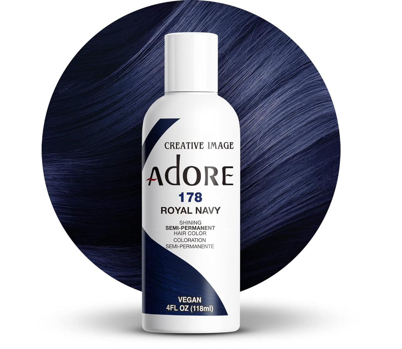 Adore Royal Navy Semi-Permanent Hair Color 178 4 oz