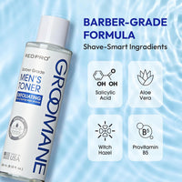 Red Pro Groomane Barber Grade Men's Toner Exfoliating 8 fl. oz. - ANNS BEAUTY SUPPLY