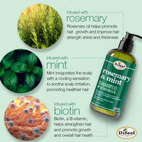 Difeel Rosemary & Mint Strengthening Shampoo 12oz - ANNS BEAUTY SUPPLY